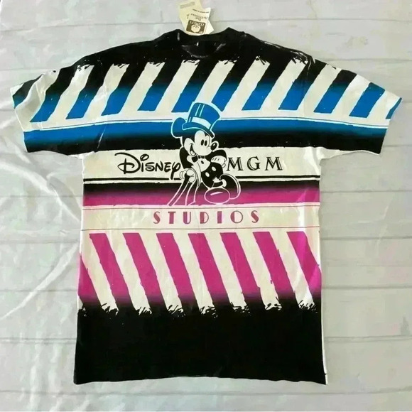 Vintage 80/90s Disney Mickey MGM with Original Tags One size fits all, T-Shirt - Picture 3 of 9